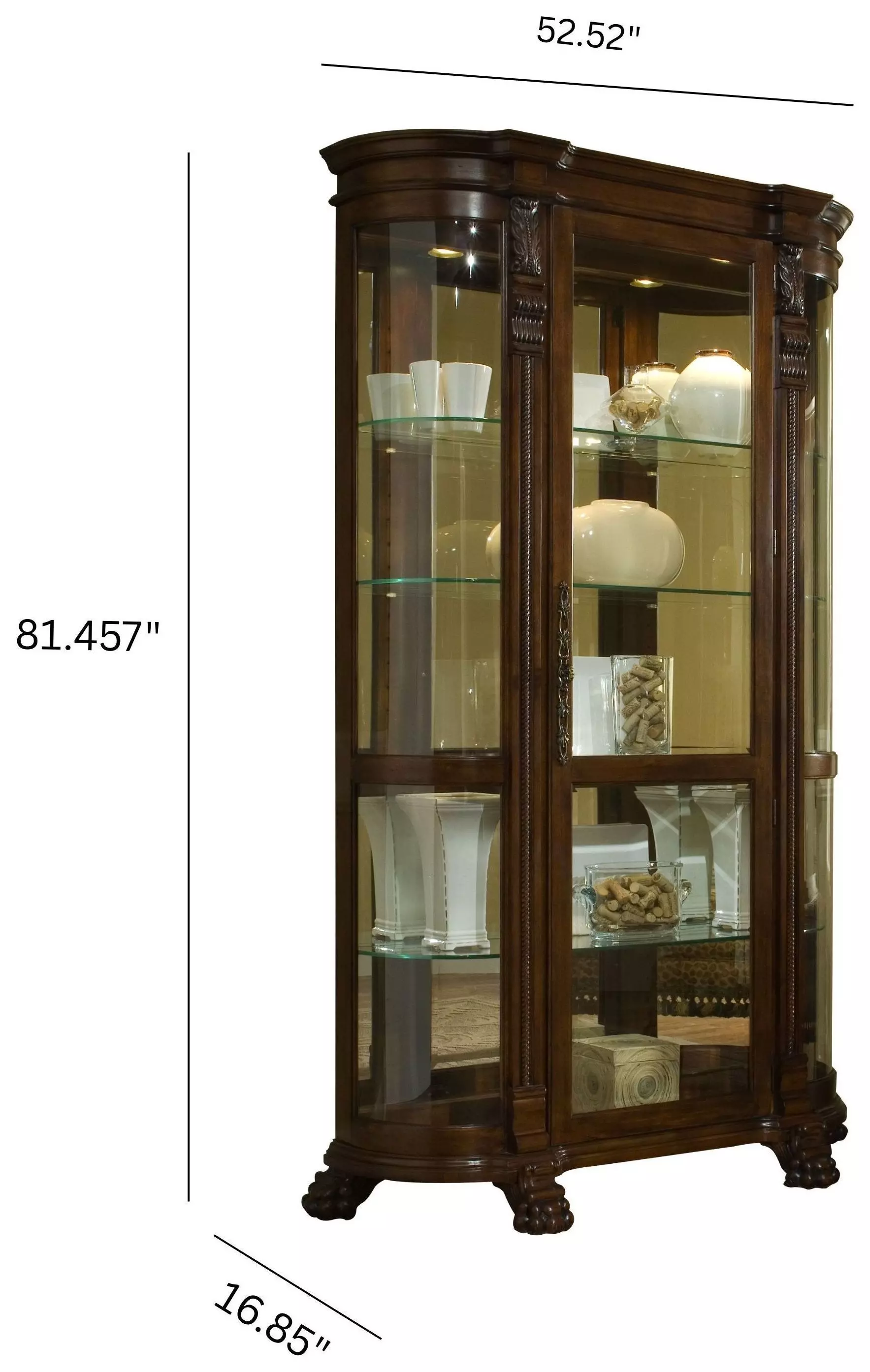 Foxcroft Curio Cabinet from Pulaski (102003) | Coleman Furniture