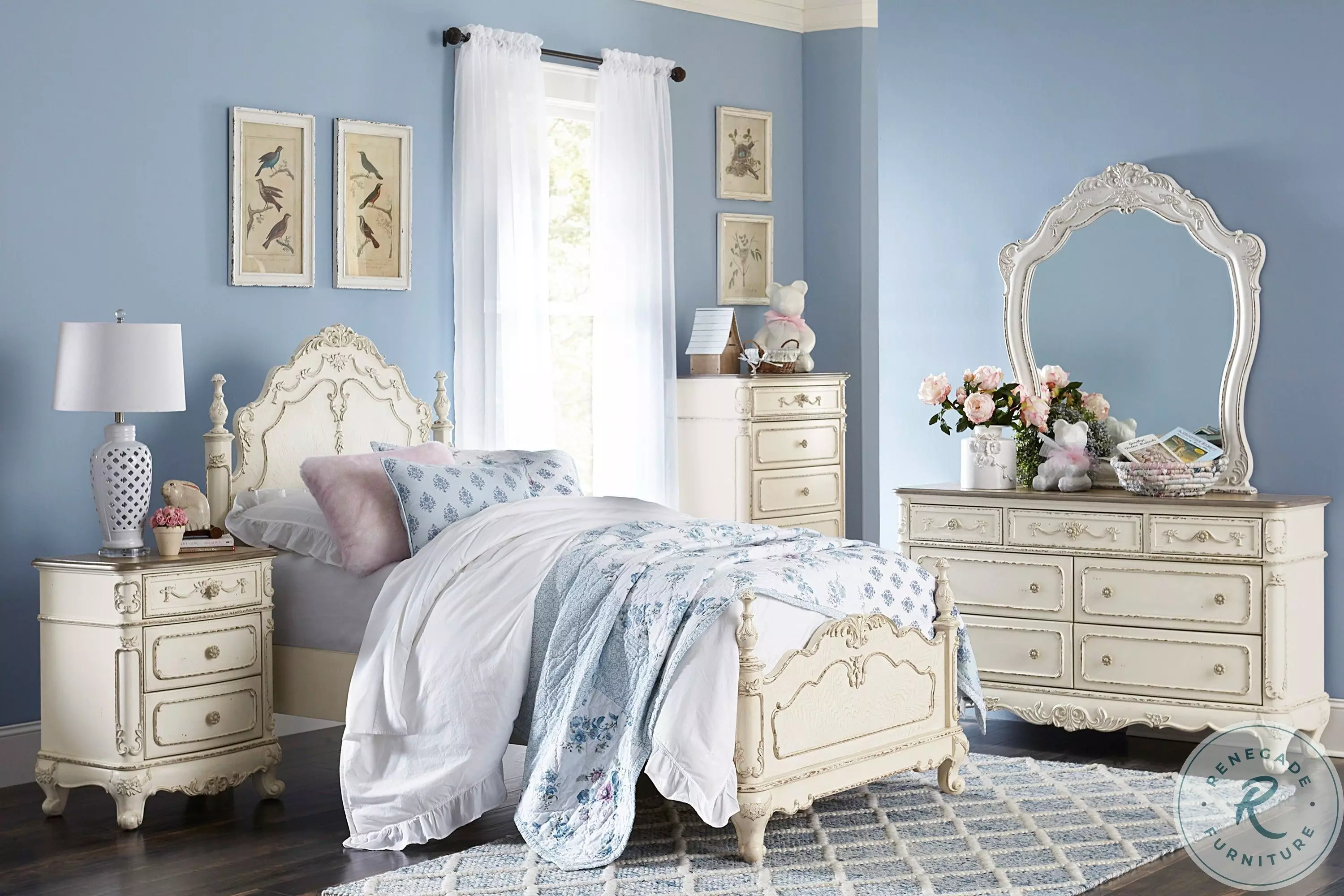 Cinderella Antique White With Gray Rub Through Youth Poster