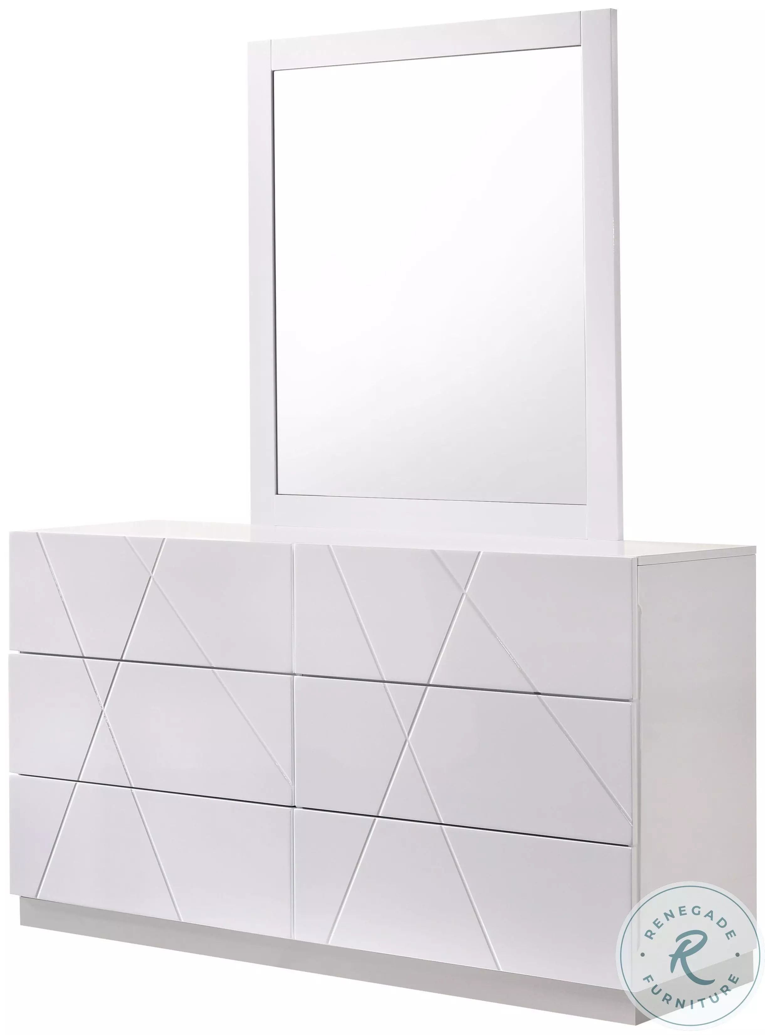 Naples White Lacquer King Platform Bed from J&M (17686-K