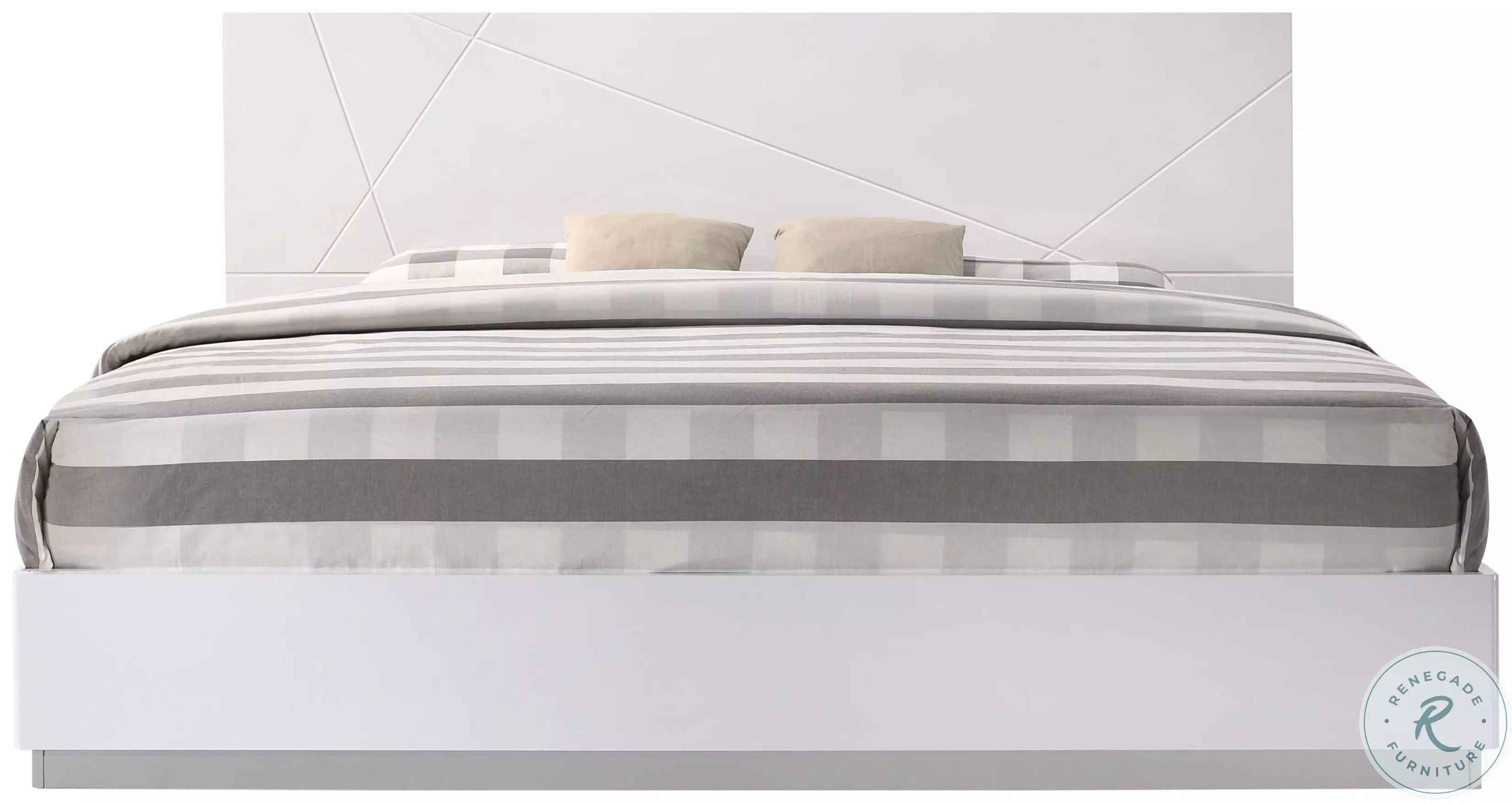 Naples White Lacquer King Platform Bed from J&M (17686-K