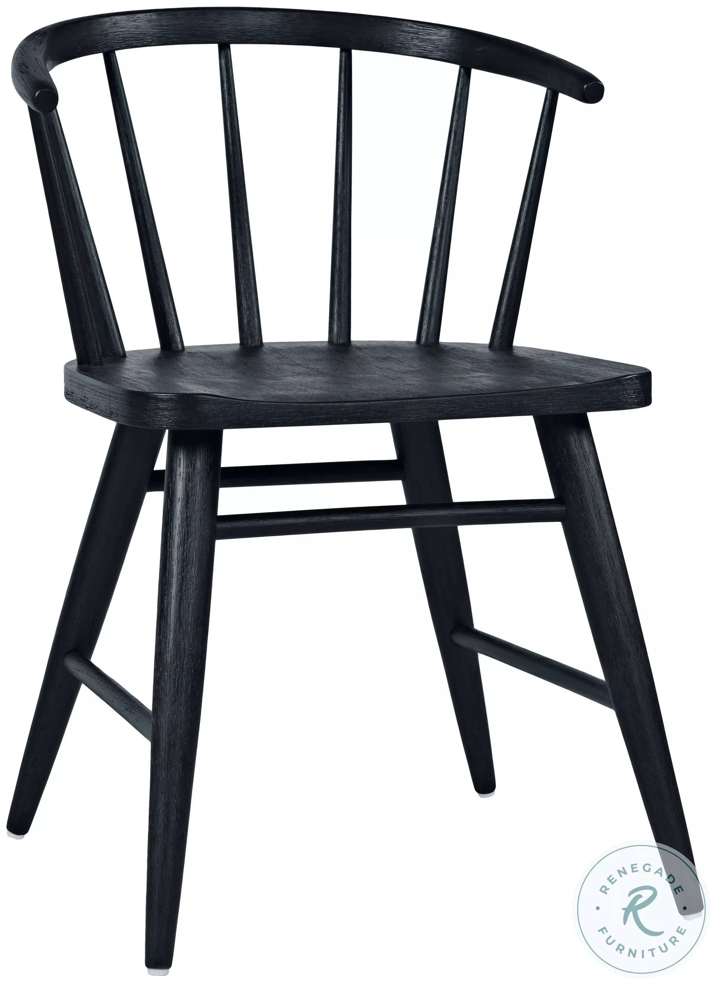 Fitz Black Curved Back Spindle Dining Chair Set Of 2 From Jofran