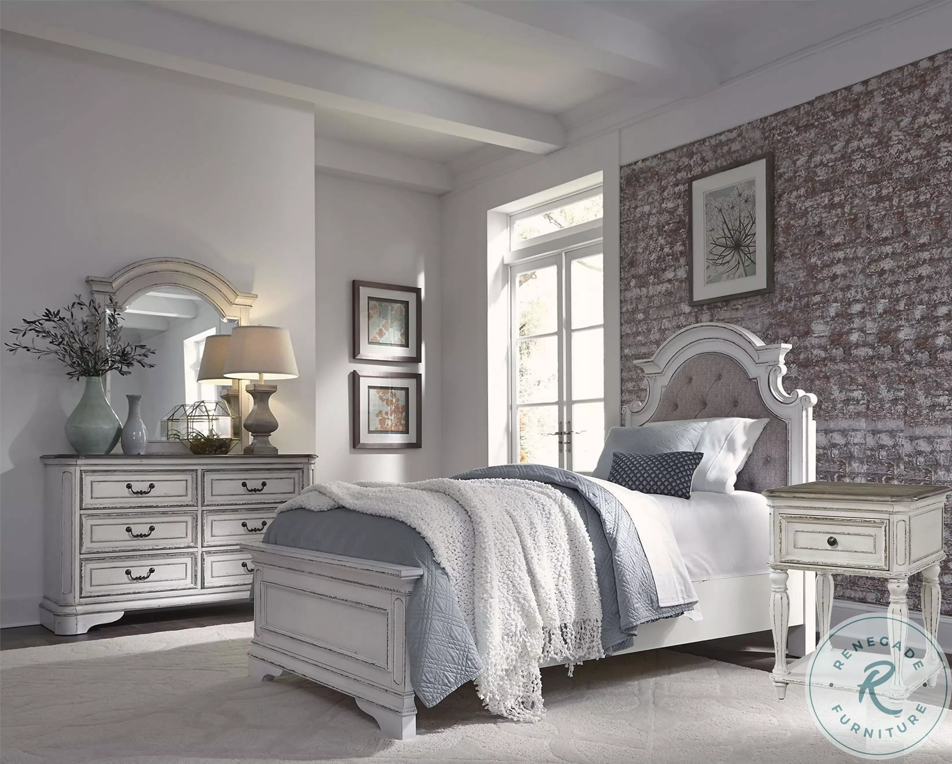 Magnolia Manor Antique White Door Chest from Liberty | Coleman