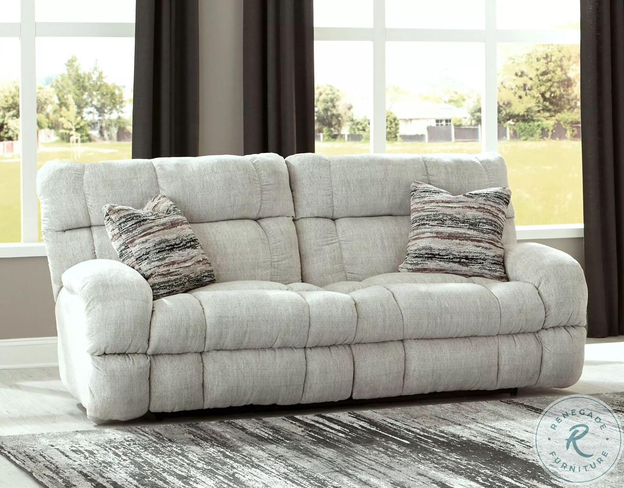 Ashland Buff Lay Flat Reclining Sofa From Catnapper | Coleman