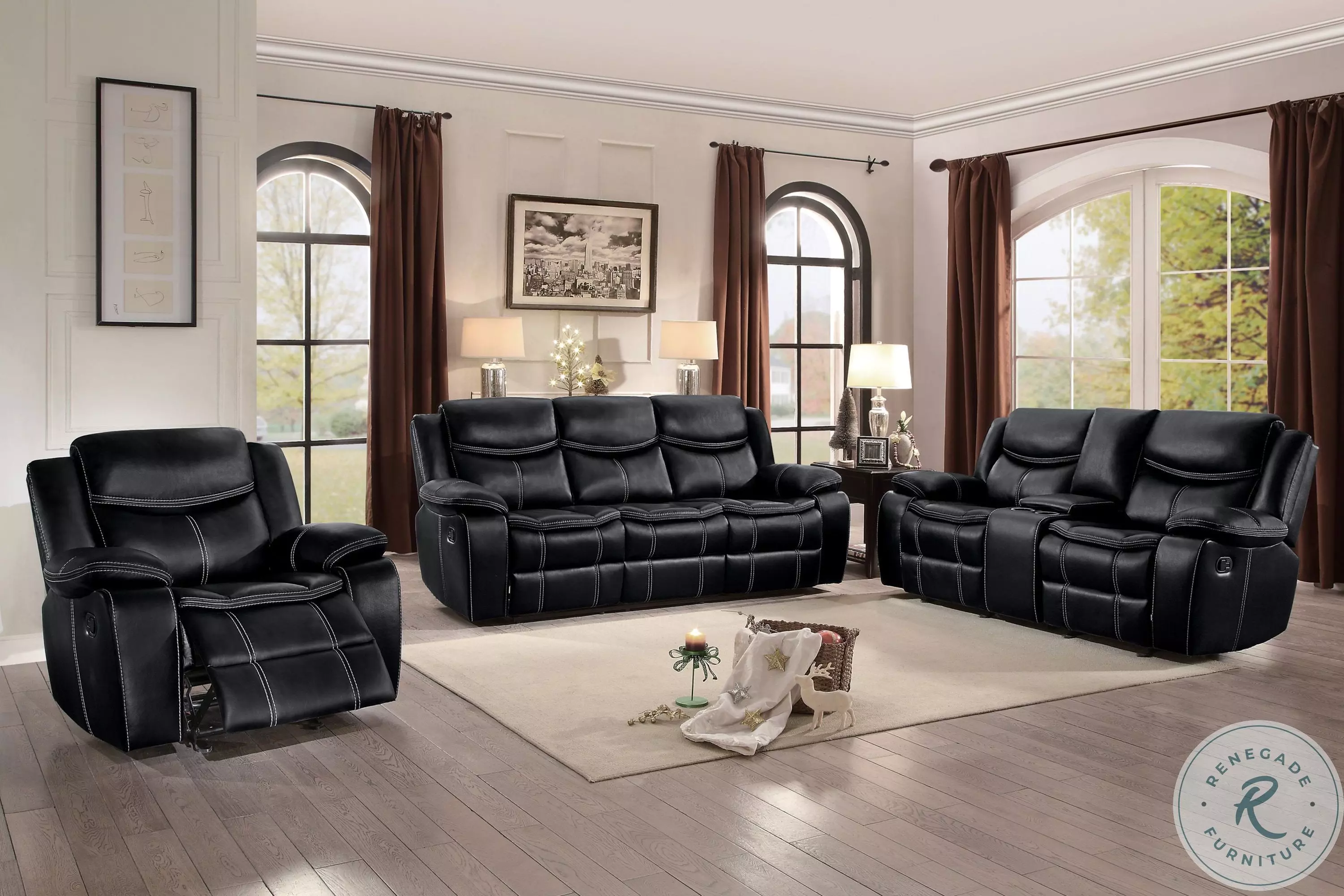 Black living room furniture cheap hotsell