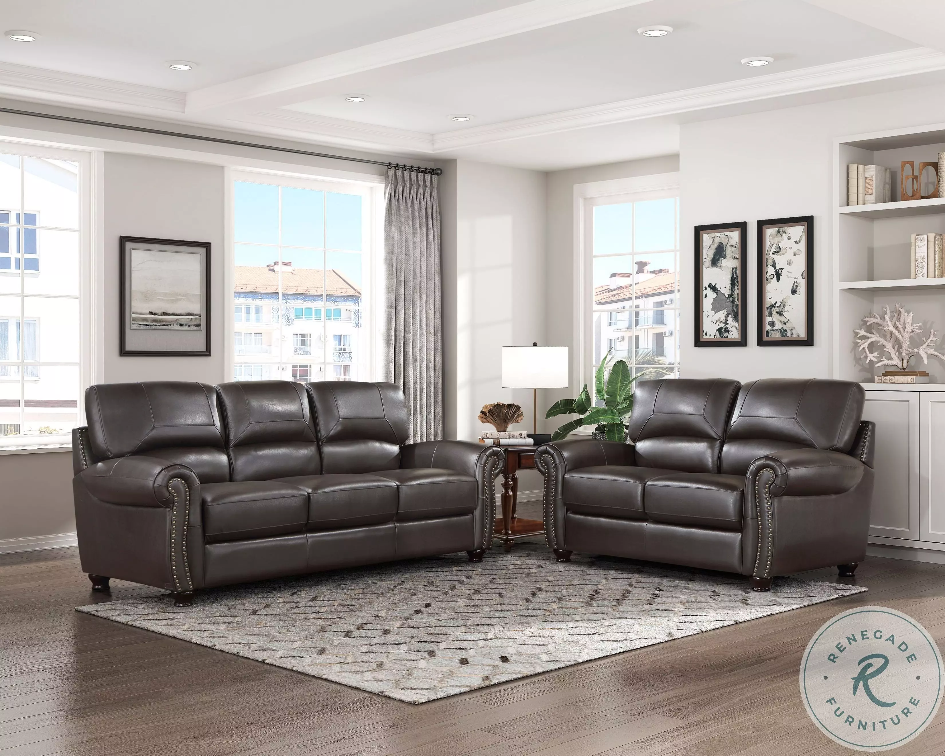 Foxborough Dark Brown Sofa From Homelegance | Coleman Furniture
