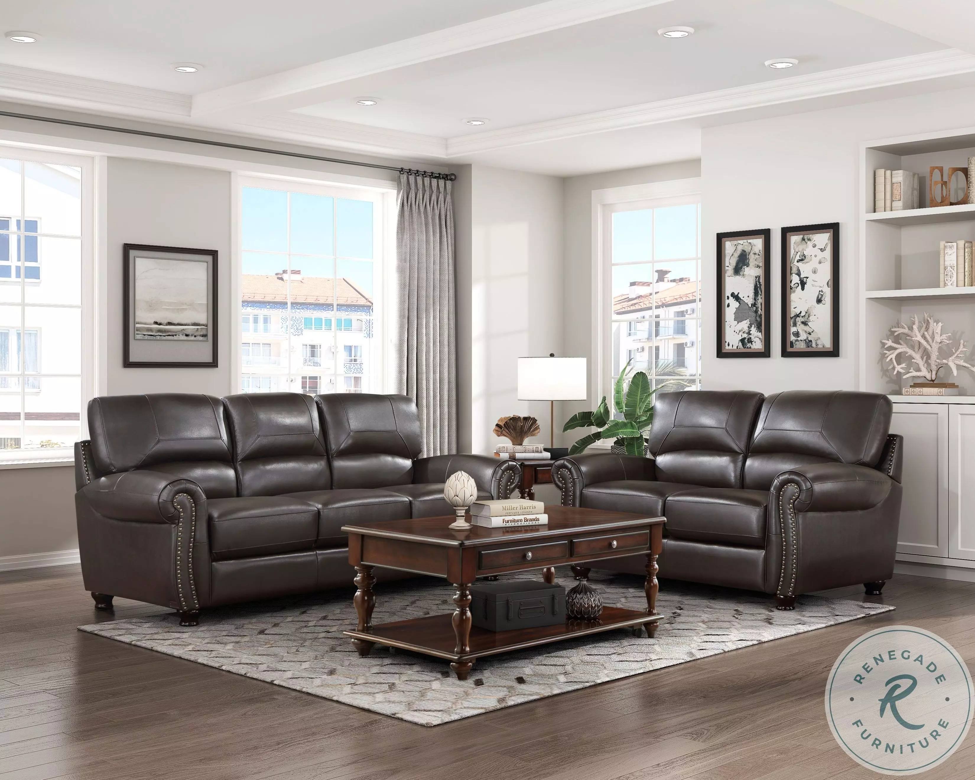 Foxborough Dark Brown Sofa From Homelegance | Coleman Furniture