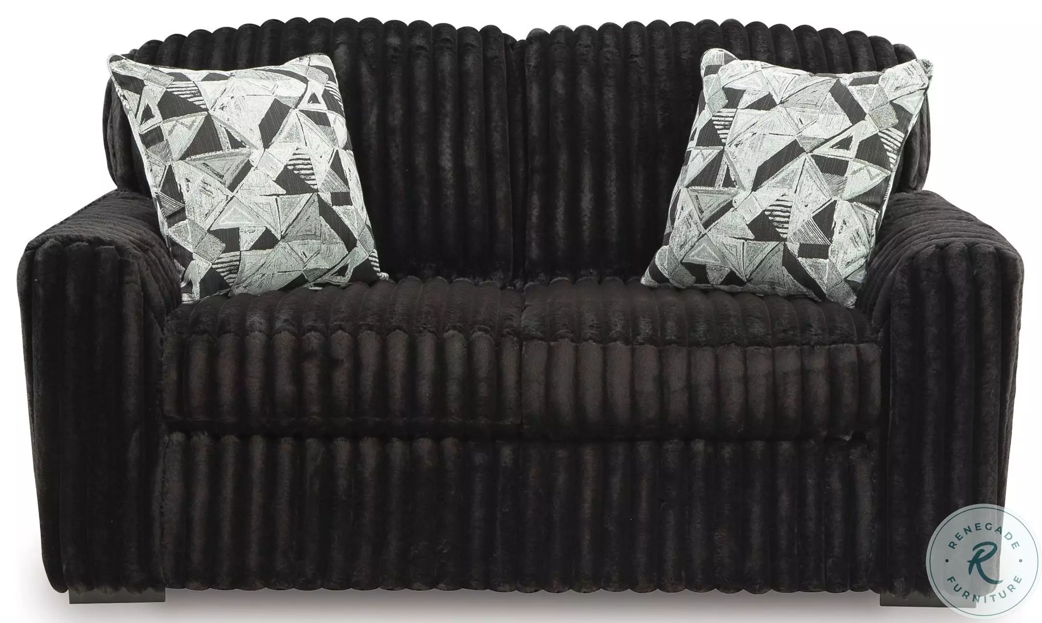 モイスティーヌ Midnight Madness Onyx Black Loveseat From Ashley Furniture