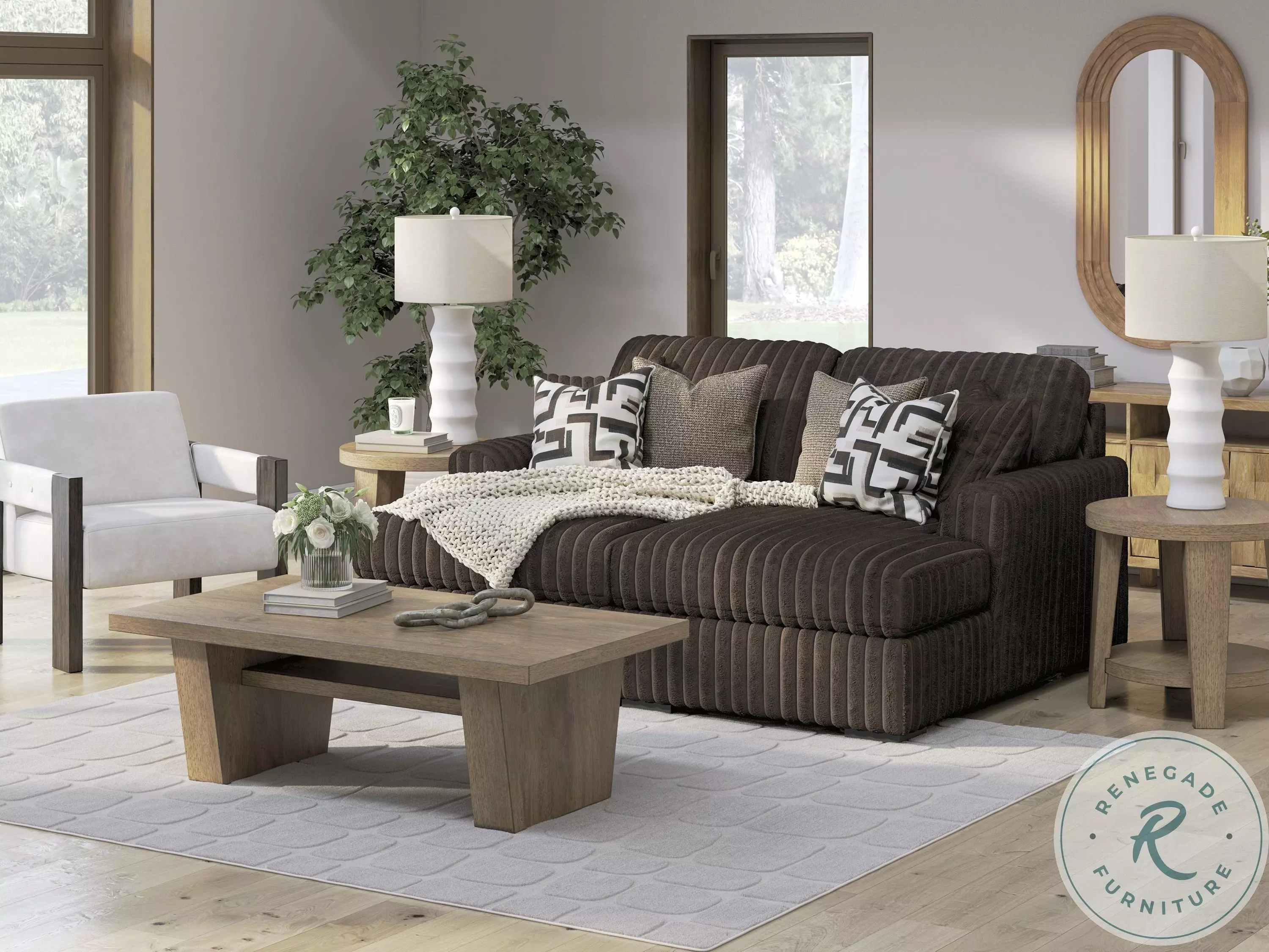 Midnight Madness Chocolate Brown Super Chaise From Ashley