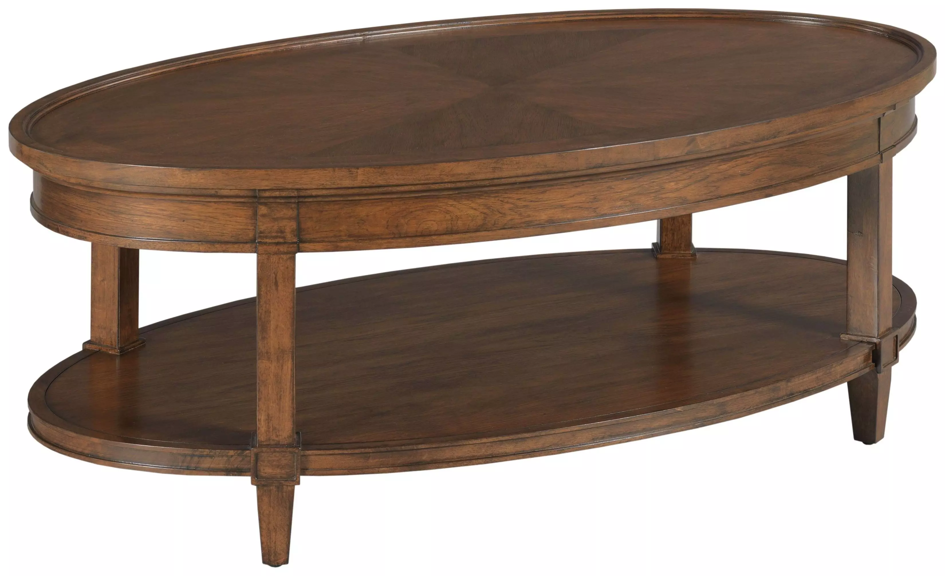 Longham Warm Auburn Oval Coffee Table From Hammary | Coleman Furniture