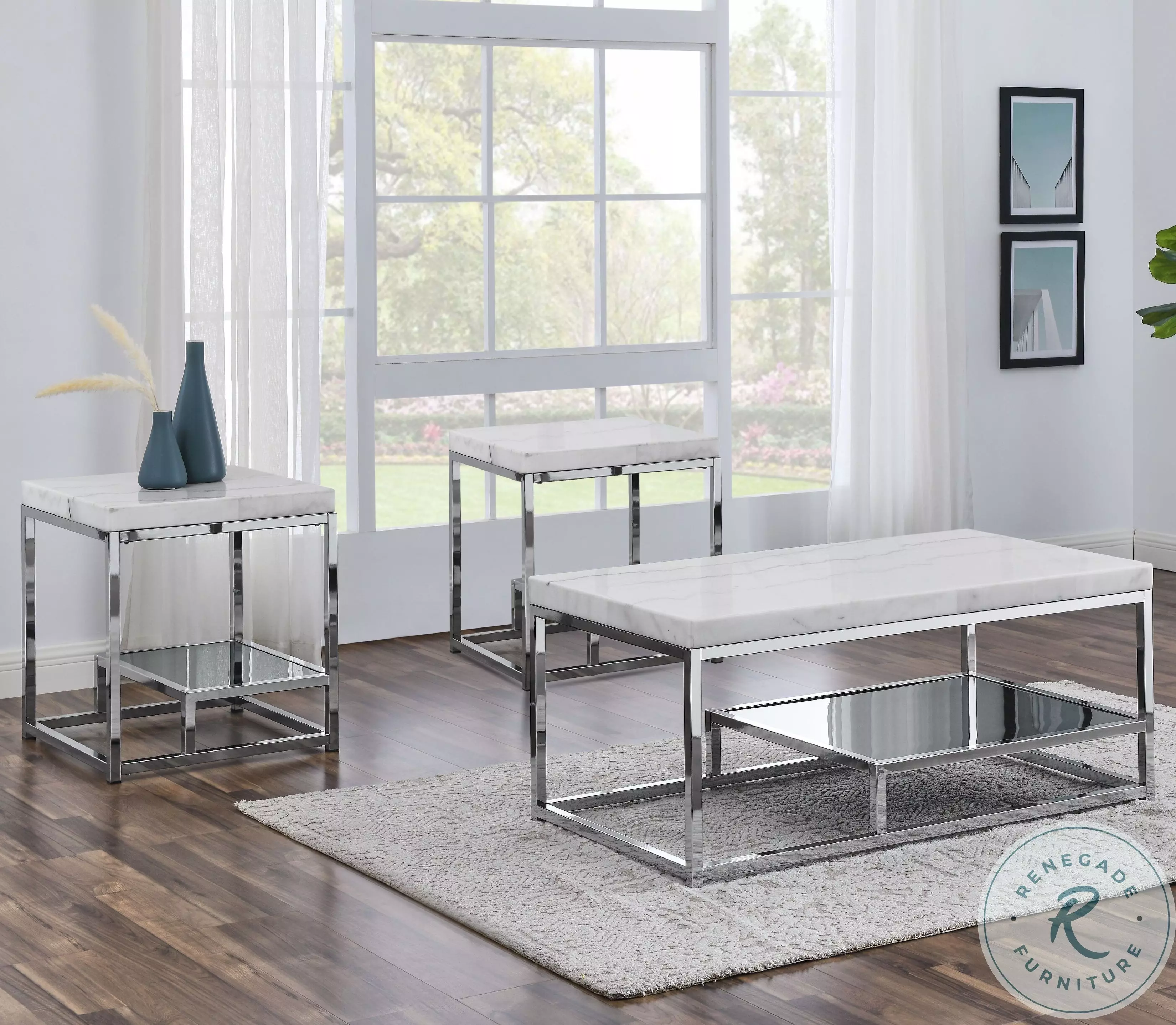 White steel coffee table online
