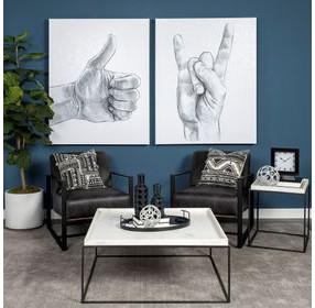 Bethune Black and White Decorative Pillow Cover