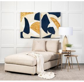 Valence Beige Performance Fabric Square Ottoman