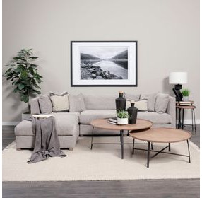 Valence Medium Gray Performance Fabric Square Ottoman