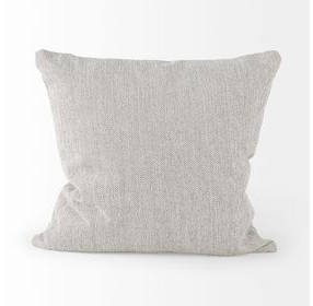 Valence Light Gray Performance Fabric Throw Pillow