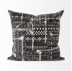 Bethune Black and White Decorative Pillow Cover