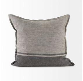 Zadie Light and Dark Gray 20 x 20" Decorative Pillow Cover