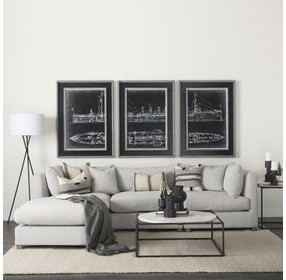 Valence Light Gray Performance Fabric Throw Pillow