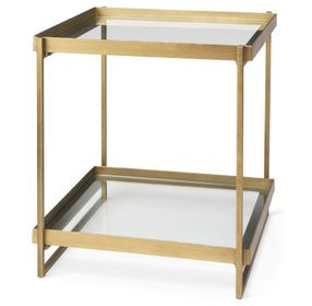 Trey Gold Square Accent Table