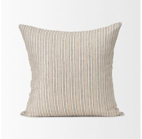 Jaxon Beige and Black Decorative Square Pillow Cover