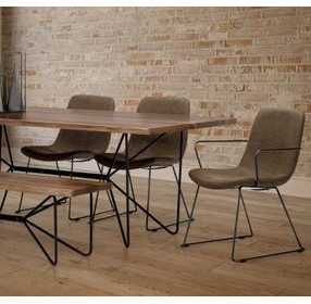 Sawyer II Brown Upholstered Dining Chair