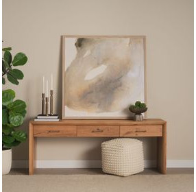 Belford Light Brown 72" Console Table with 3 Drawers