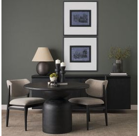Atlas Black 42" Round Dining Table