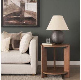 Hisako Brown Round Side Table