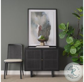 Grier Matte Black Accent Cabinet