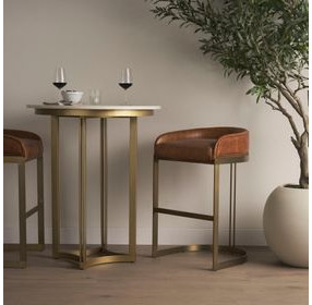 Hollyfield II Brown Upholstered Barstool