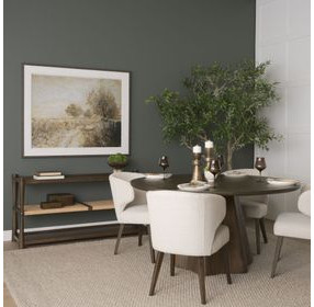 Bondi Dark Brown and Natural Rectangular Console Table