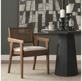 Reid Cream Upholstered Dining Armchair