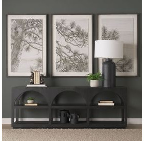 Bela Matte Black 80" Arched Media Console
