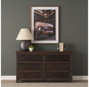 Rhett Medium Brown 6 Drawer Cabinet