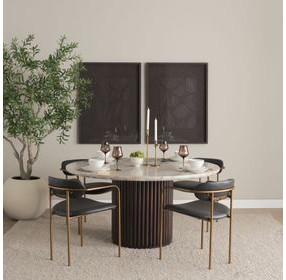 Parker Charcoal and Brown Leather Upholstered Dining Chair