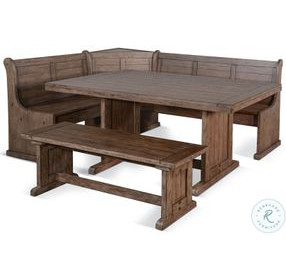 Velden Hollow Natural 75" Breakfast Nook Dining Set