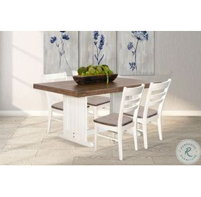 Willow Nest White 60" Rectangular Dining Table