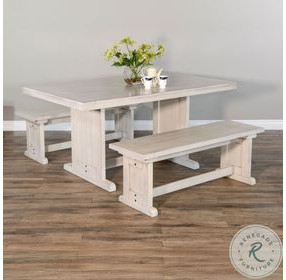Seaside White 60" Rectangular Dining Table