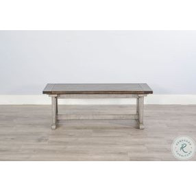 Rustic Refined Tobacco Leaf and Alpine Gray 48" Dining Bench