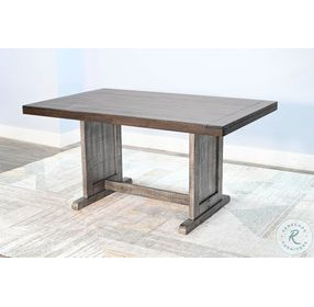Rustic Refined Gray 60" Rectangular Dining Table