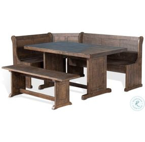 Havenstead Dark Brown 75" Breakfast Nook Dining Set