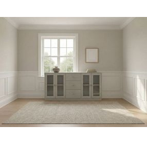 Zest Cream 4 Glass Door Sideboard