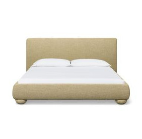 Rayne Honey King Upholstered Panel Bed