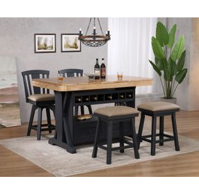 Autumn Winds Beige Fan Back Swivel Counter Height Stool