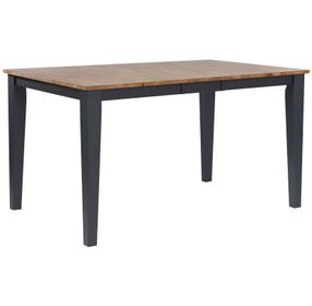 Autumn Winds Brown and Black Rectangular Extendable Counter Height Dining Room Set