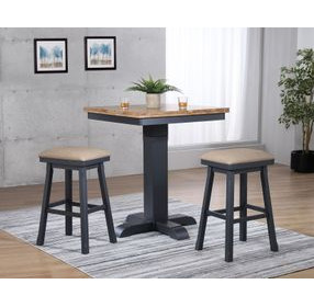 Autumn Winds Beige Upholstered Saddle Backless Barstool