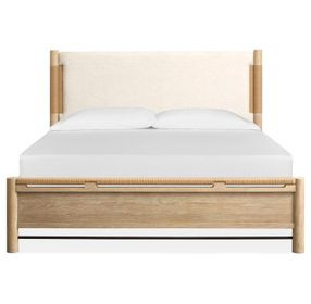 Sunset Cove Sanibel Brown and Cream Upholstered Panel Bedroom Set