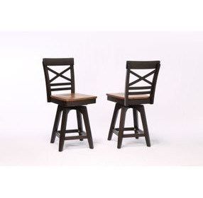 Choices Black Oak X Back Counter Height Stool
