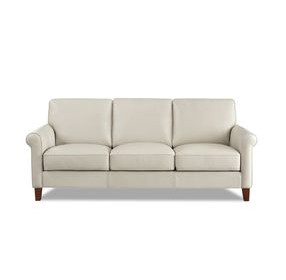 Lachlan Vanilla Leather Living Room Set
