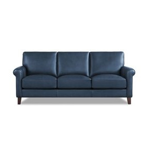 Lachlan Navy Leather Living Room Set