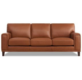 Halwyn Nutmeg Leather Living Room Set